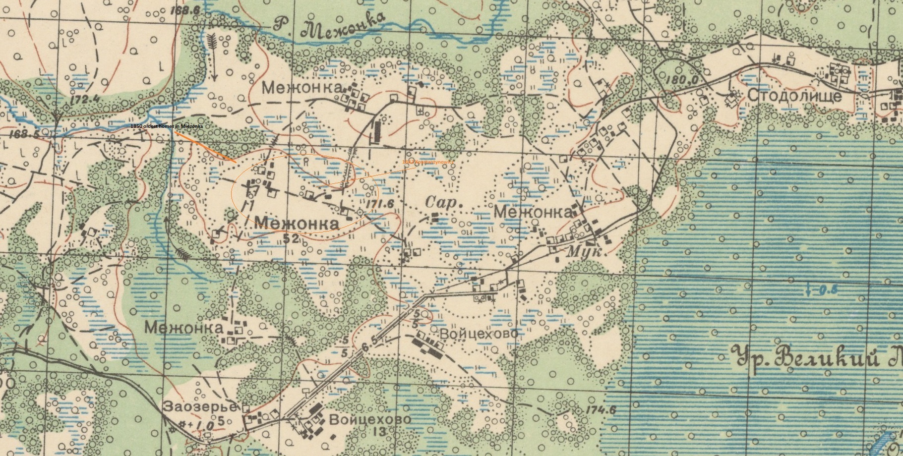 1842 Konstantynowicz in Miezonka, the Ihumen district, Russia