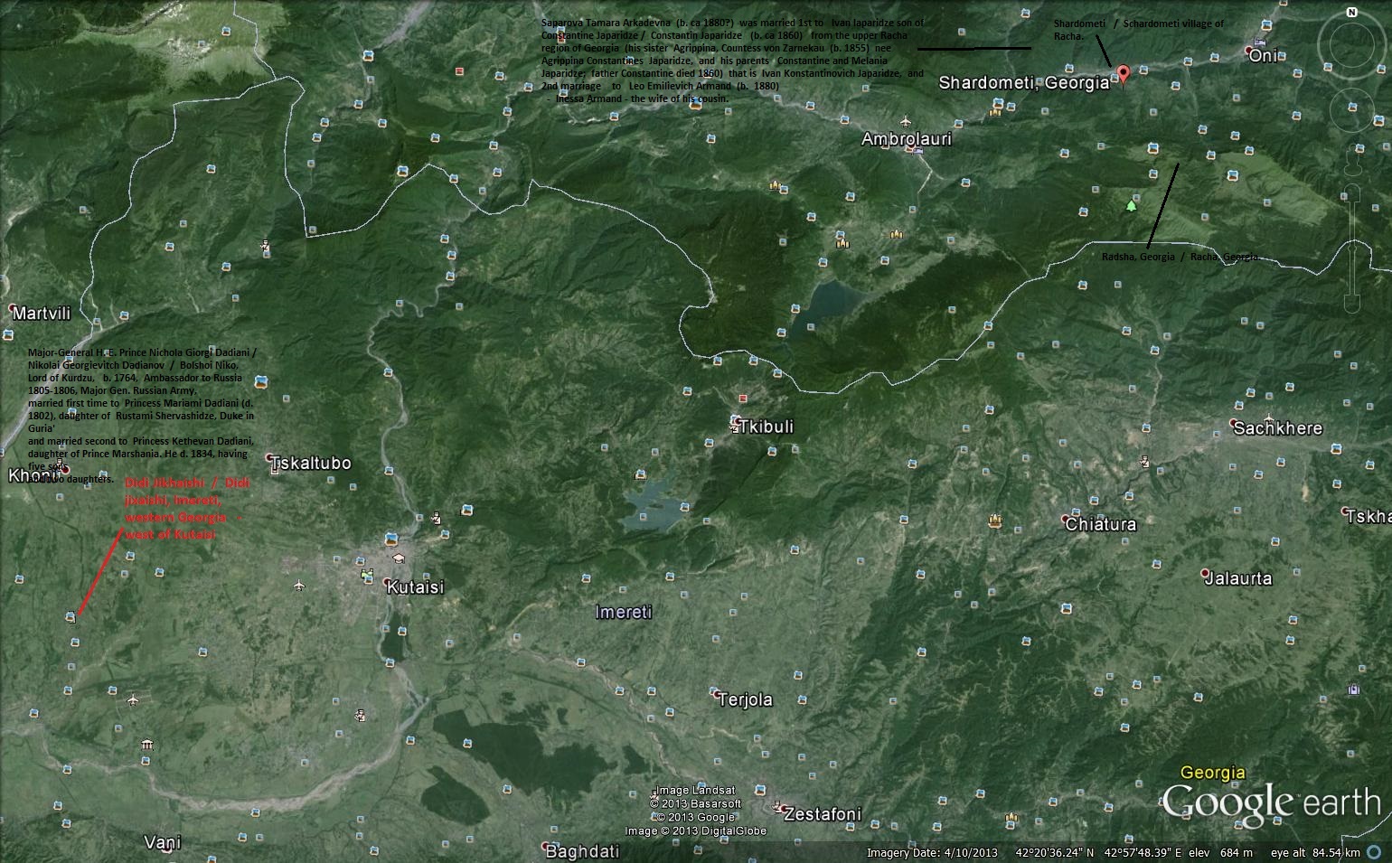 History and genealogy of the Constantinovich family with relatives from Sakartvelo / Georgia,  Svaneti, Imereti.
