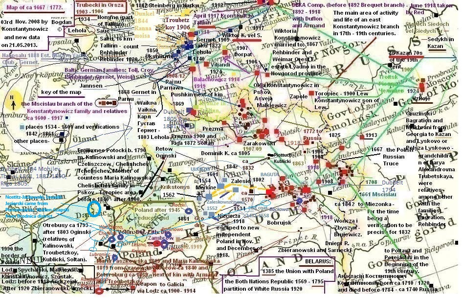 DNA research: the Gdansk Pommerania and the Minsk county in Belarus, Merkine-Grodno area.